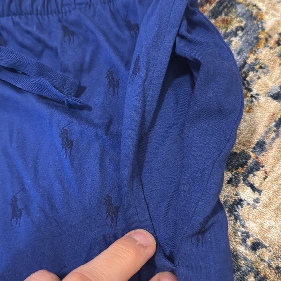 POLO Ralph Lauren Logo Sleepwear Drawstring Bottoms/Pajamas/PJs/Pants Blue XL - Picture 4 of 11